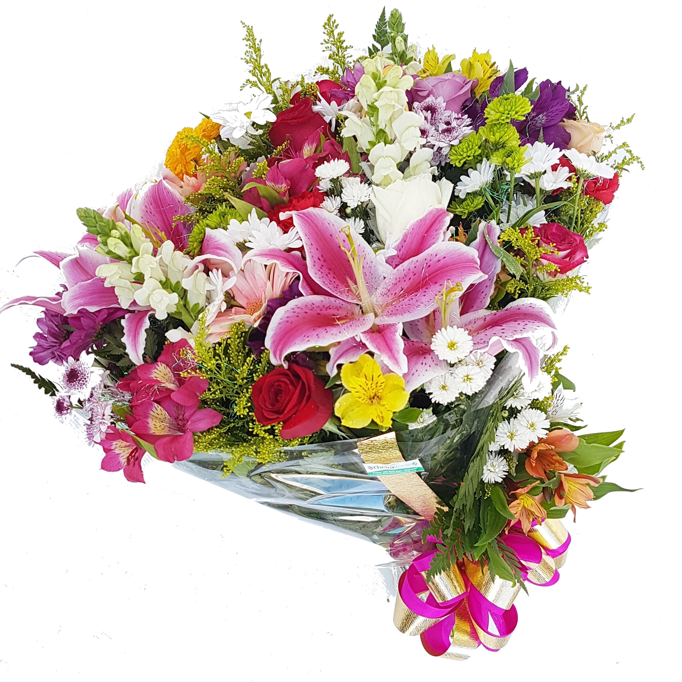 Buquê com Flores do Campo, Rosas e Flores Nobres Gigante Cod. B-055 |  Floricultura Cheiro Verde • Palhoça / SC • Compre online!