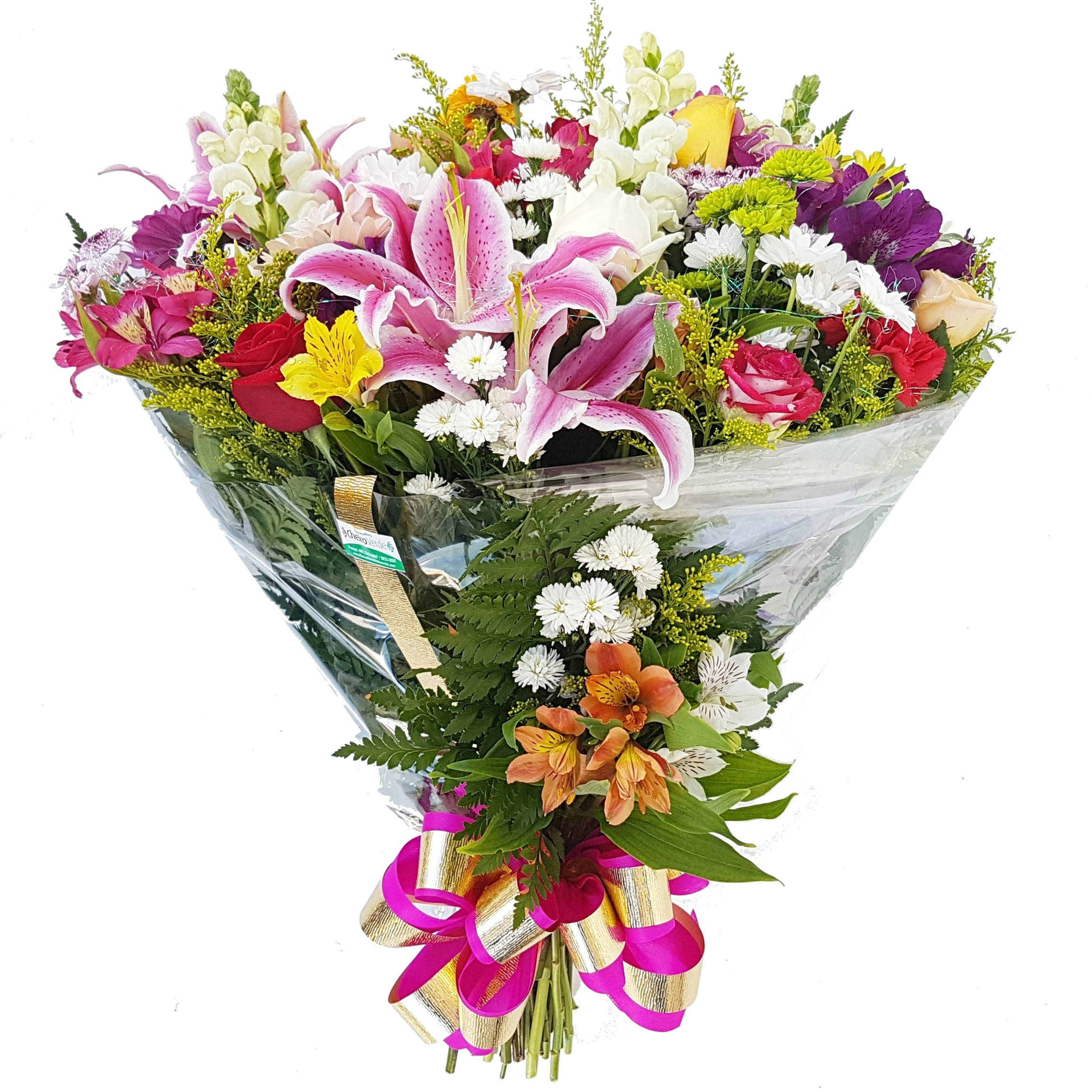 Buquê com Flores do Campo, Rosas e Flores Nobres Gigante Cod. B-055 |  Floricultura Cheiro Verde • Palhoça / SC • Compre online!